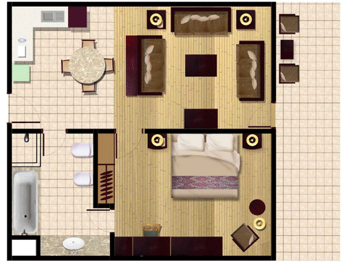 hotel suite rooms layouts