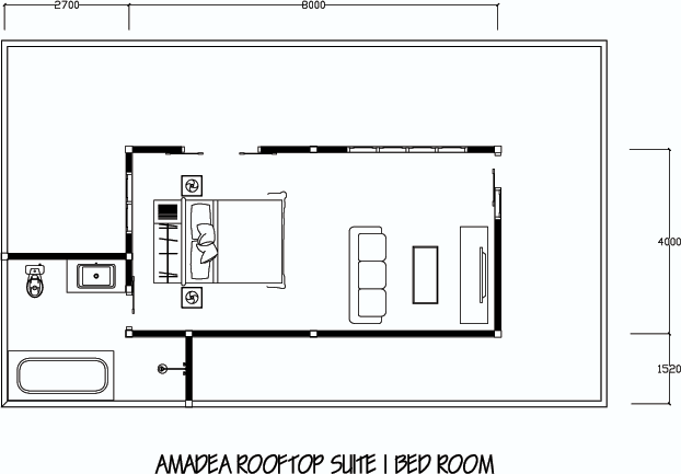 Amadea Rooftop Suite (1 Bed) - 150 sqm